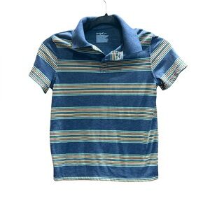 Cat & Jack Blue Striped Kids Polo Shirt